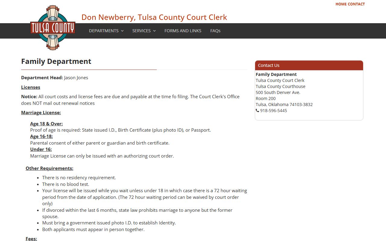 Tulsa Oklahoma divorce records resource